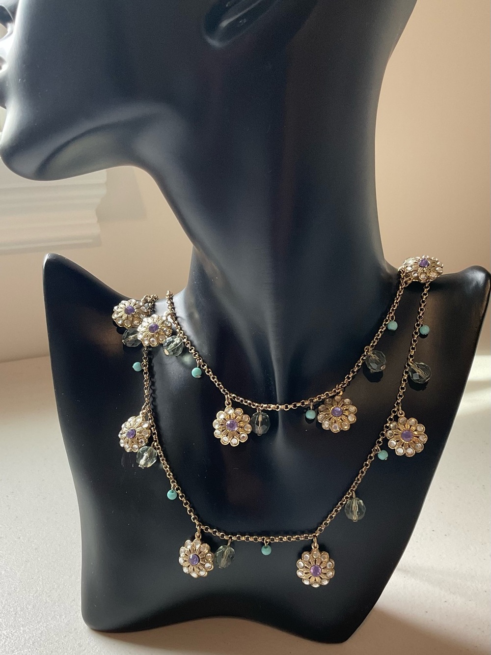 40” Golden Flower Necklace
